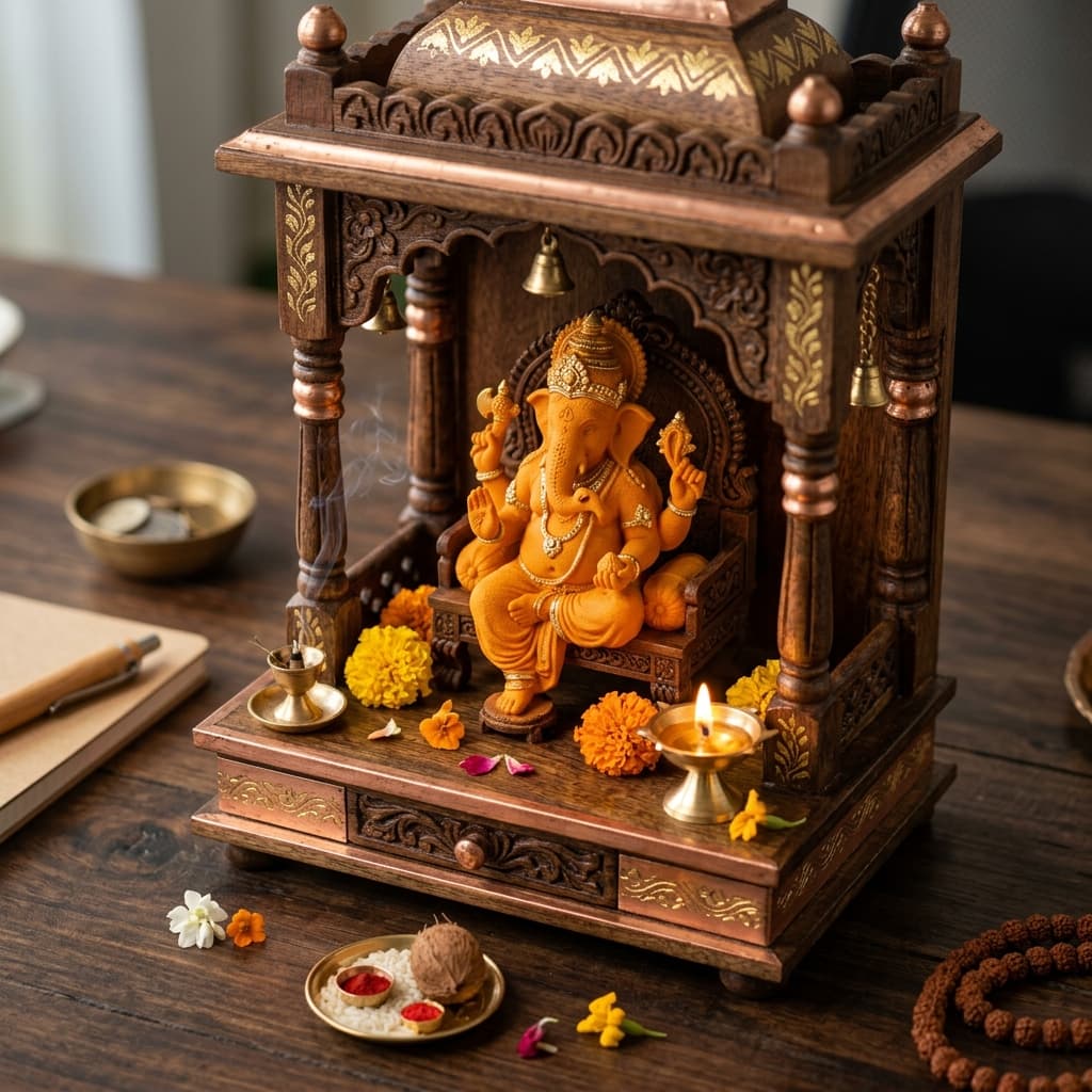 Saffron Ganesha Shrine