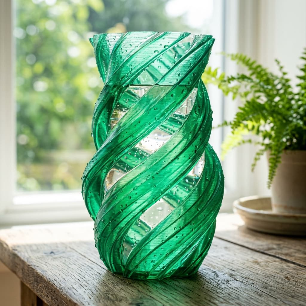 Helix Spiral Vortex Vase
