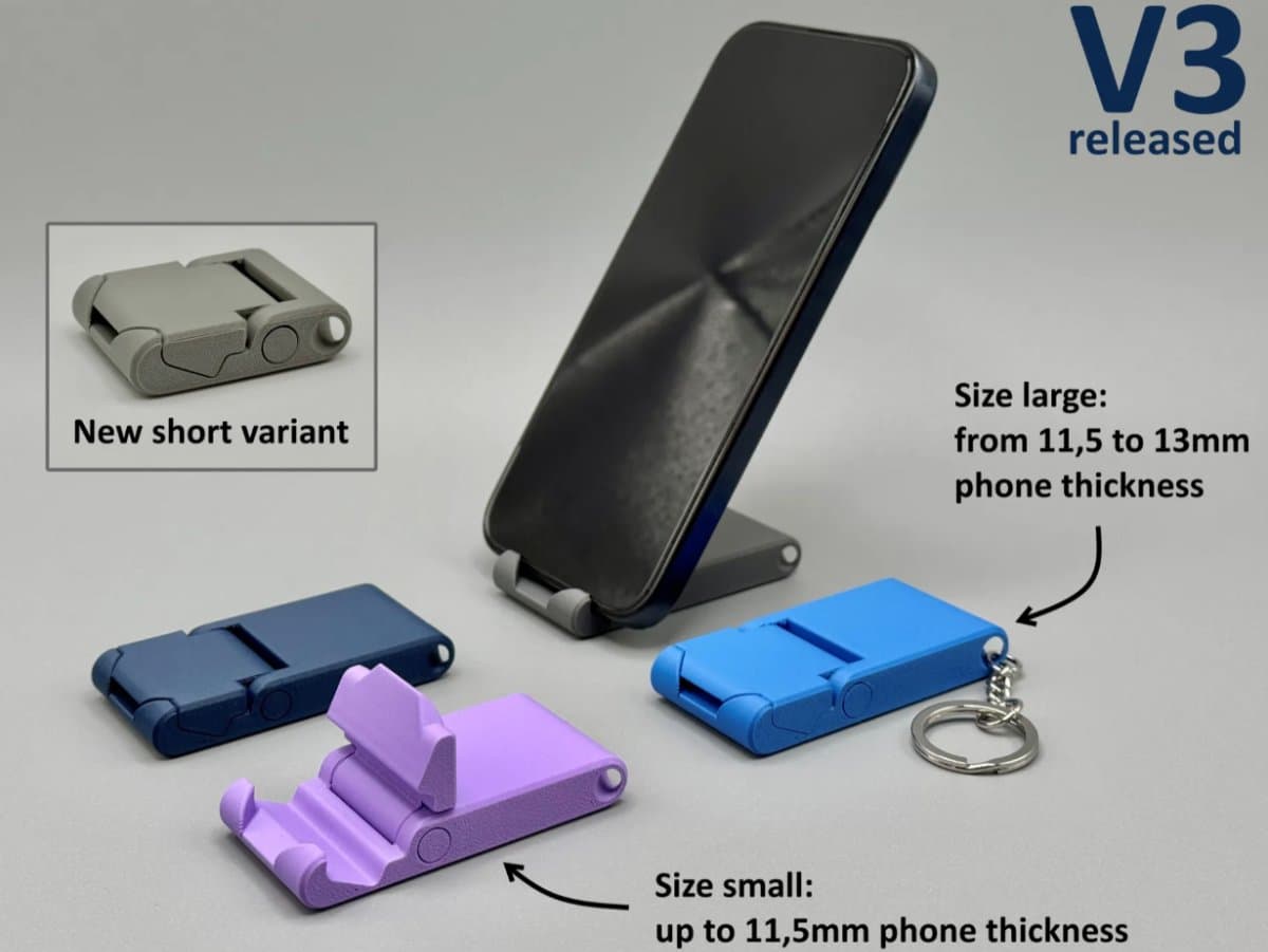 Small smartphone stand - print in place design